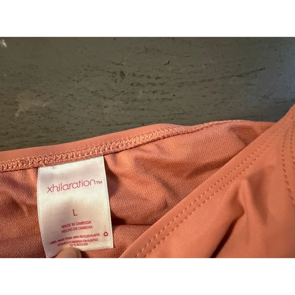 Xhilaration Womens Large Dusty Rose Pink Side Tie Bikini Bottom Swimsuit L